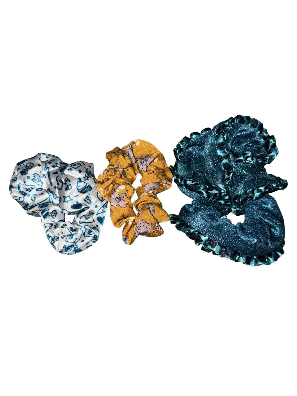 Kids Mixed Hair Accessory Set with White Bows & Assorted Colors